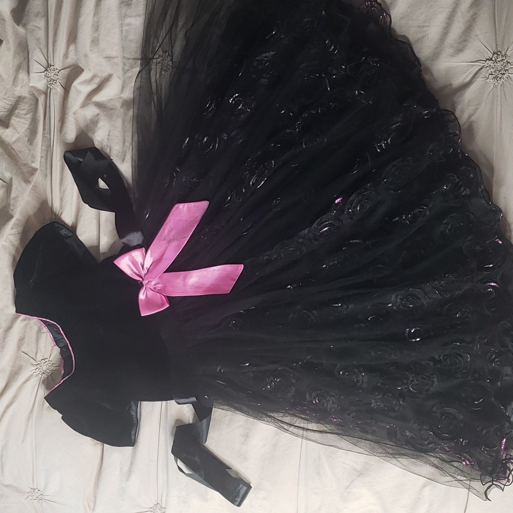 S.square 7 hot pink and black dress